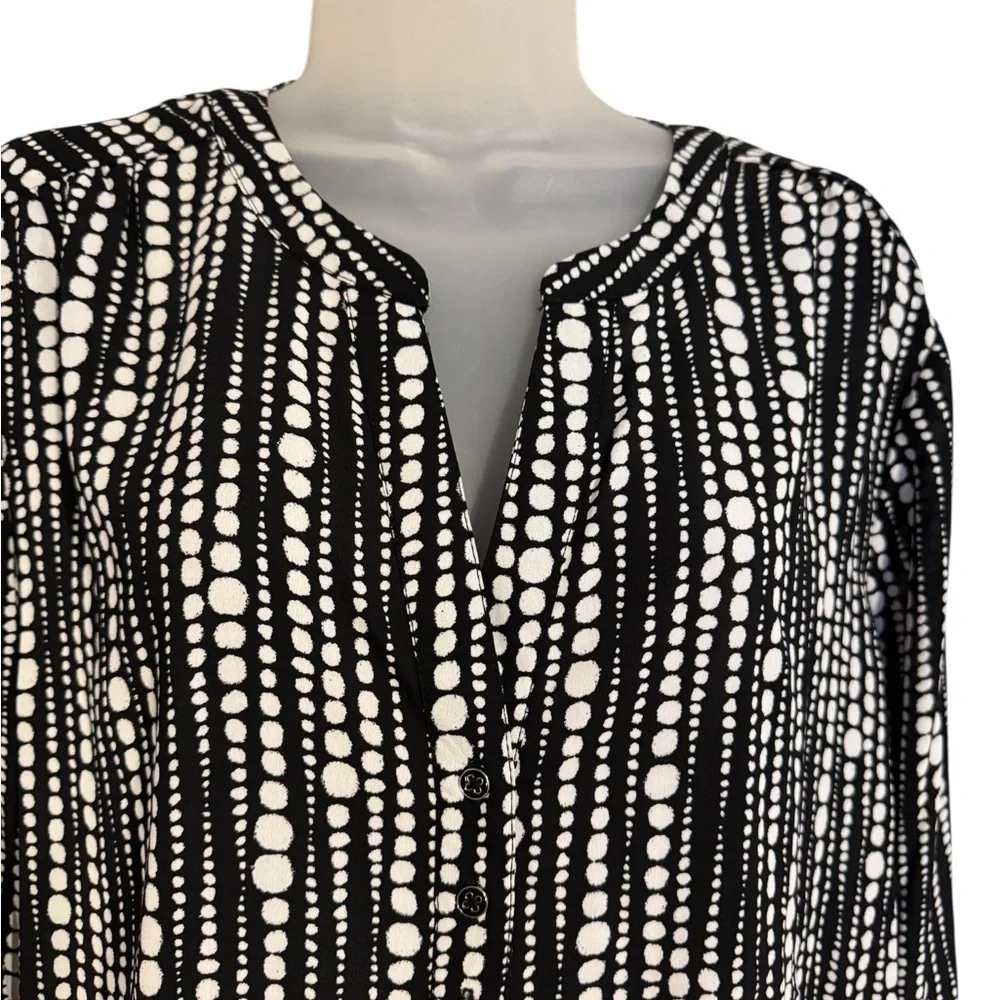 NWT Zac & Rachel Black and White Blouse XLARGE #1 - Picture 2 of 11